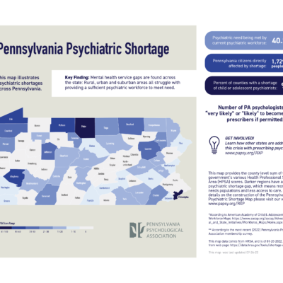 The Pennsylvania Psychiatric Shortage Map